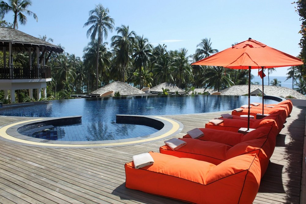 Pool at TSG Blue Resort, Radhanagar Beach