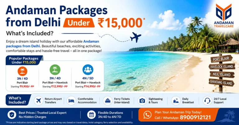 Andaman Packages from Delhi Under ₹15,000