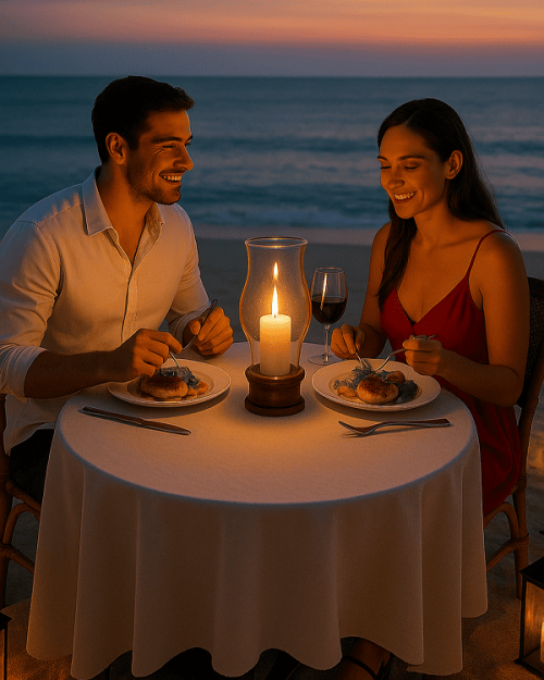 Candlelight Beach Side Dinner
